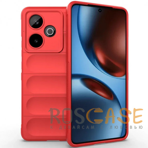 Фото Красный Flex Silicone | Противоударный чехол для Realme GT7 / GT 7 / 7T с защитой камеры и микрофиброй