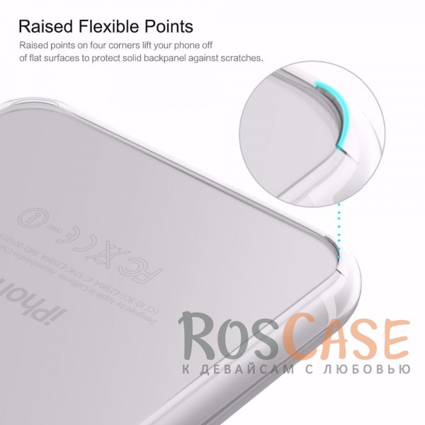 Изображение Бесцветный / Transparent Rock Pure | Пластиковый чехол для Apple iPhone 7 plus / 8 plus (5.5") с дополнительной защитой углов и кнопок
