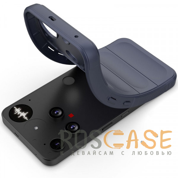 Фотография Темно-синий Flex Silicone | Противоударный чехол для Nothing Phone 3 с защитой камеры и микрофиброй