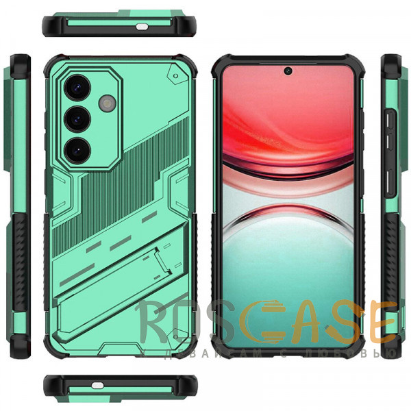 Изображение Зеленый Megatron | Противоударный чехол-подставка для Samsung Galaxy S26 с защитой камеры