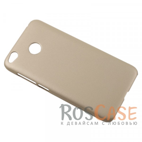 Изображение Золотой Матовый пластиковый защитный чехол-накладка с защитой боковых граней для Xiaomi Redmi 4X