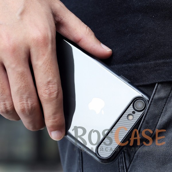 Фото Бесцветный / Transparent Rock Ace | Силиконовый чехол для iPhone 7/8/SE (2020) с матовой пластиковой вставкой