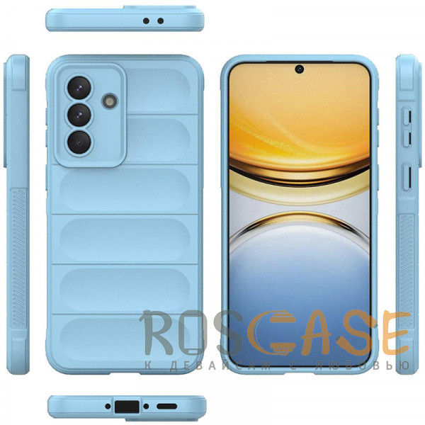 Фото Голубой Flex Silicone | Противоударный чехол для Samsung Galaxy A37 с защитой камеры и микрофиброй