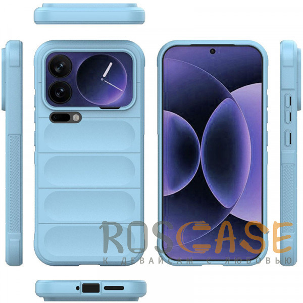 Фото Голубой Flex Silicone | Противоударный чехол для Xiaomi Mi 17 Pro Max с защитой камеры и микрофиброй