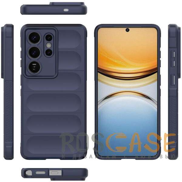 Фото Темно-синий Flex Silicone | Противоударный чехол для Samsung Galaxy S26 Ultra с защитой камеры и микрофиброй