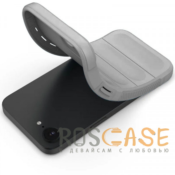 Фотография Серый Flex Silicone | Противоударный чехол для iPhone 16e с защитой камеры и микрофиброй