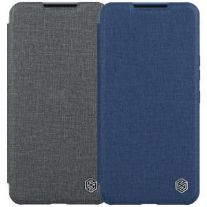 Nillkin Qin Cloth | Чехол-книжка с защитой камеры и текстильным покрытием  для Samsung Galaxy S22