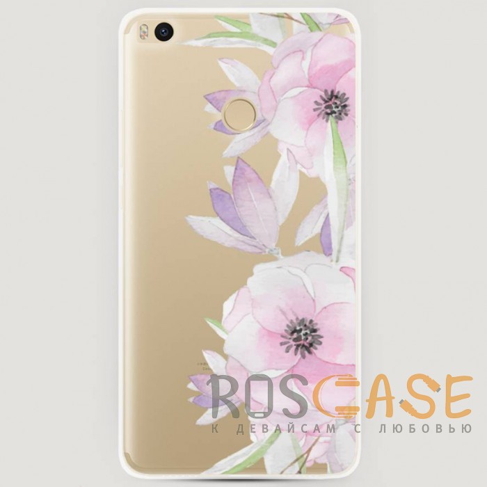 Фото RosCase | Силиконовый чехол Нежные анемоны на Xiaomi Mi Max 2
