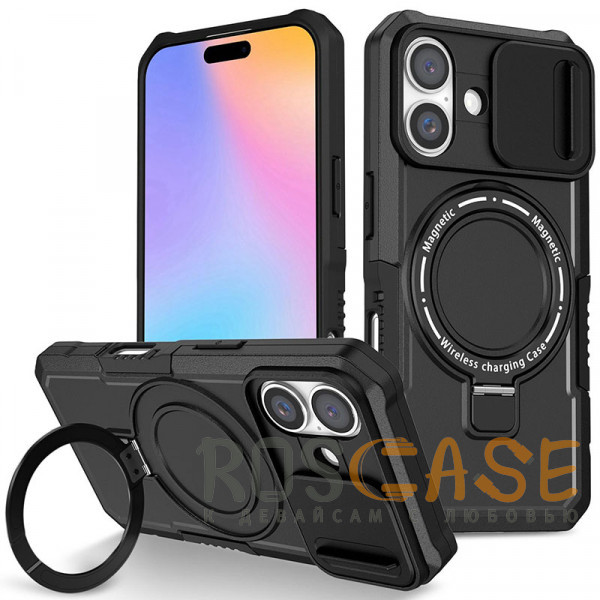 Фото Черный CamShield MagSafe | Противоударный чехол для iPhone 17 со шторкой для камеры