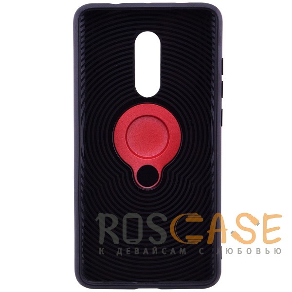 Фотография Красный Deen | Матовый чехол для Xiaomi Redmi Note 4X / Note 4 (SD) с креплением под магнитный держатель и кольцом-подставкой