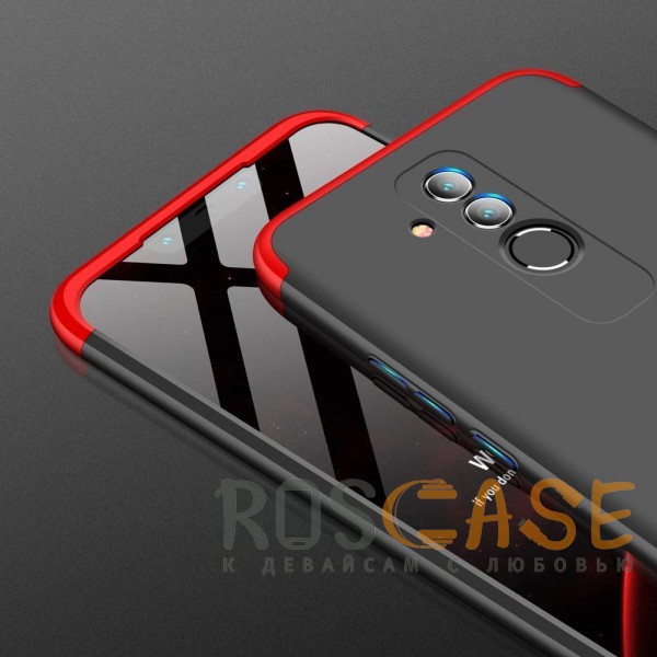 Изображение Черный / Красный GKK LikGus 360° | Двухсторонний чехол для Huawei Mate 20 lite с защитными вставками
