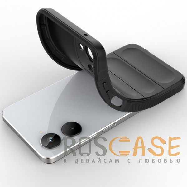 Фотография Черный Flex Silicone | Противоударный чехол для Realme 10 4G с защитой камеры и микрофиброй