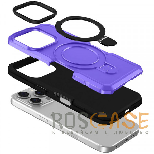 Фото Фиолетовый Magnetic Armor Ring | Противоударный чехол с MagSafe и кольцом для iPhone 16 Pro Max
