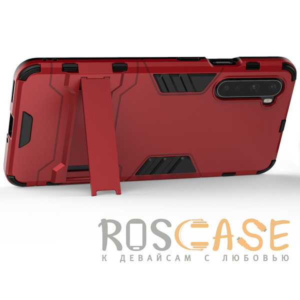 Изображение Красный Transformer | Противоударный чехол-подставка для OnePlus Nord с мощной защитой корпуса