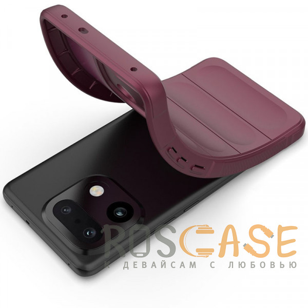 Фотография Бордовый Flex Silicone | Противоударный чехол для Realme 16 Pro Plus с защитой камеры и микрофиброй