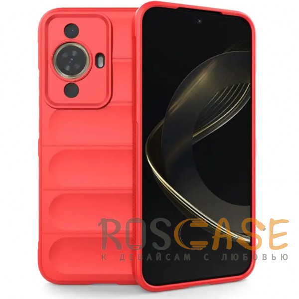 Фото Красный Flex Silicone | Противоударный чехол для Huawei Nova 11 4G с защитой камеры и микрофиброй