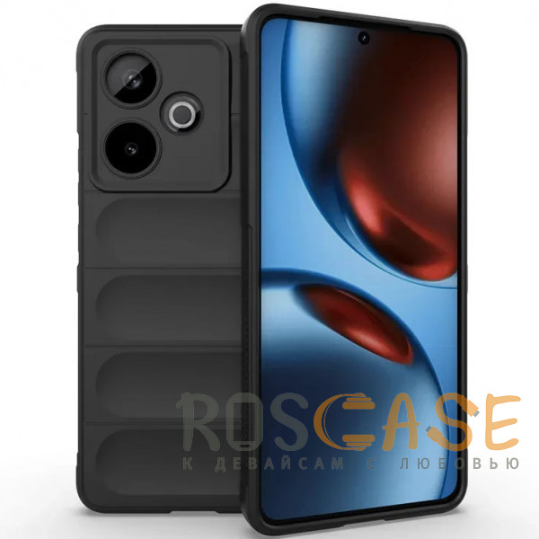 Фото Черный Flex Silicone | Противоударный чехол для Realme GT7 / GT 7 / 7T с защитой камеры и микрофиброй