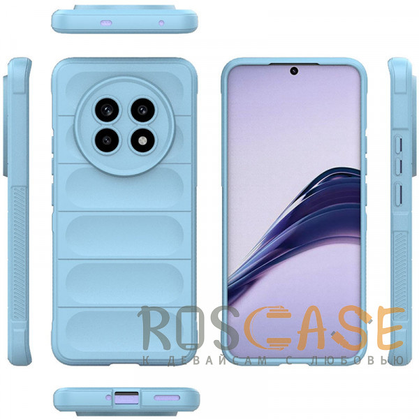 Фото Голубой Flex Silicone | Противоударный чехол для Realme 13 Pro / 13 Pro Plus с защитой камеры и микрофиброй