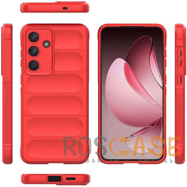 Фото Красный Flex Silicone | Противоударный чехол для Samsung Galaxy S25 FE с защитой камеры и микрофиброй