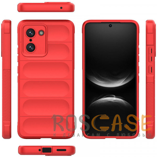 Фото Красный Flex Silicone | Противоударный чехол для OnePlus Nord CE 5 5G / CE5 с защитой камеры и микрофиброй