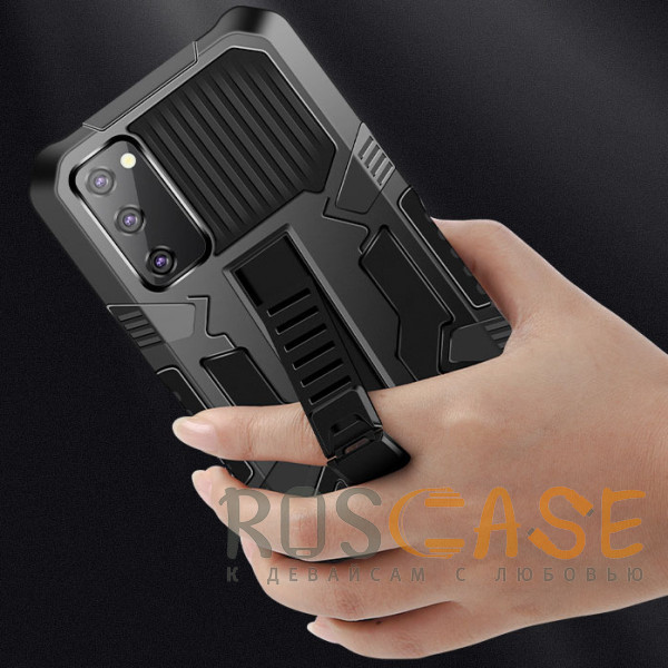 Изображение Черный Ironhide | Противоударный чехол-подставка для Samsung Galaxy S20 FE
