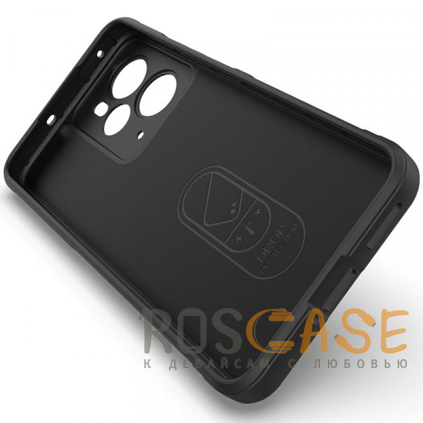 Изображение Черный Flex Silicone | Противоударный чехол для Realme 14 5G с защитой камеры и микрофиброй
