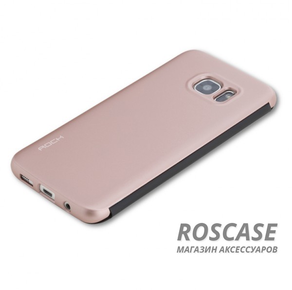 Изображение Розовый / Rose Gold Rock DR.V | Интерактивный чехол-книжка для Samsung G930F Galaxy S7