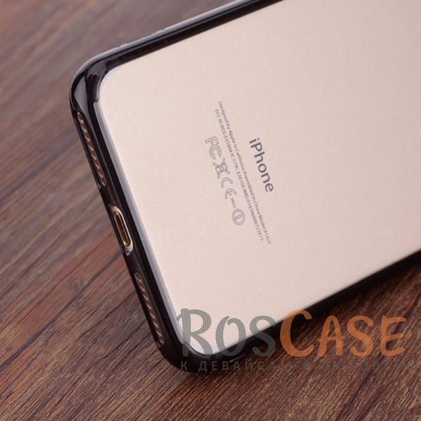 Изображение Черный / Transparent black Rock Pure | Пластиковый чехол для Apple iPhone 7 plus / 8 plus (5.5") с дополнительной защитой углов и кнопок