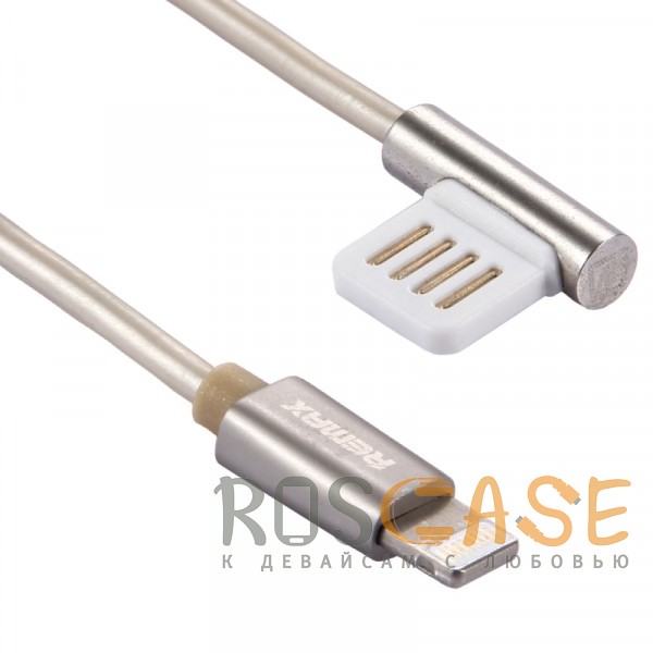 Фотография Золотой Remax Emperor | Дата кабель USB to Lightning с угловым штекером USB (100 см)