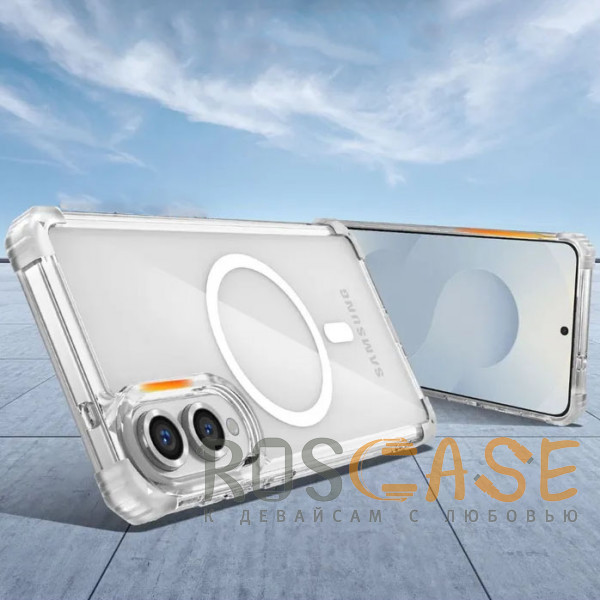 Фото Прозрачный Nature Magnetic | Прозрачный противоударный чехол с поддержкой MagSafe для Samsung Galaxy S25 Edge