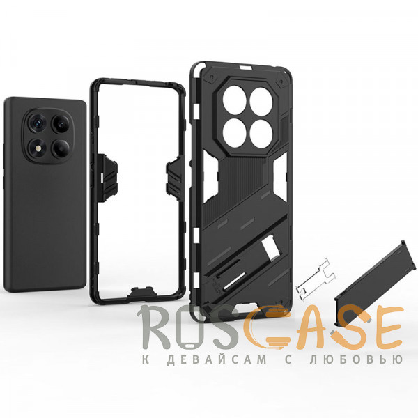 Фото Красный Megatron | Противоударный чехол-подставка для Xiaomi Redmi Note 14 Pro 4G с защитой камеры