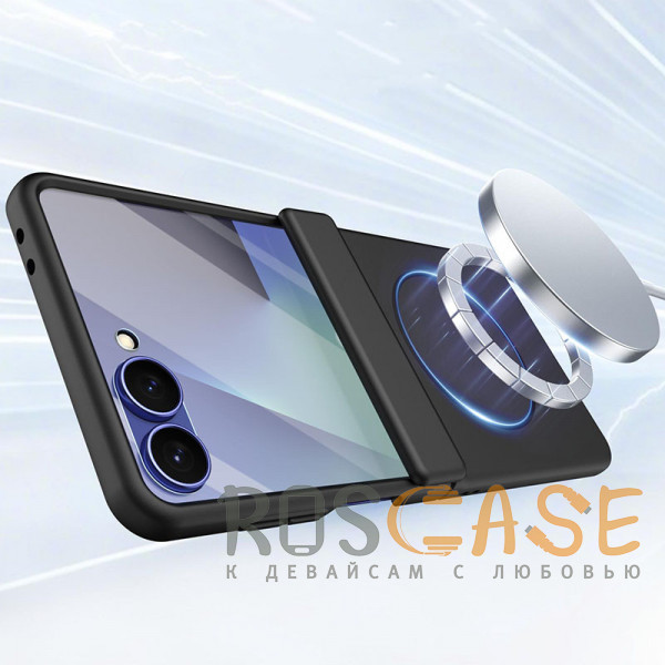 Фотография Черный Чехол 3D с Magsafe и внешним стеклом для Samsung Galaxy Z Flip 8