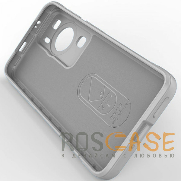 Изображение Серый Flex Silicone | Противоударный чехол для Huawei P60 / P60 Pro с защитой камеры и микрофиброй