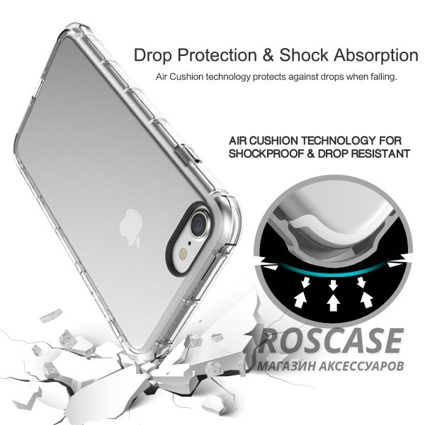 Фотография Бесцветный / Transparent ROCK Fence | Прозрачный чехол для iPhone 7/8/SE (2020) из силикона