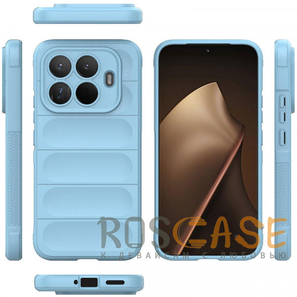 Фото Голубой Flex Silicone | Противоударный чехол для Xiaomi Mi 15T Pro с защитой камеры и микрофиброй