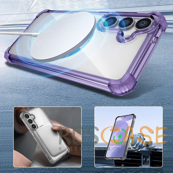 Изображение Фиолетовый Nature Magnetic | Прозрачный противоударный чехол с поддержкой MagSafe для Samsung Galaxy S26 Plus