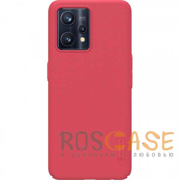 Фото Красный Nillkin Super Frosted Shield | Матовый пластиковый чехол для Realme 9 4G, 9 Pro Plus 5G, Narzo 50 Pro