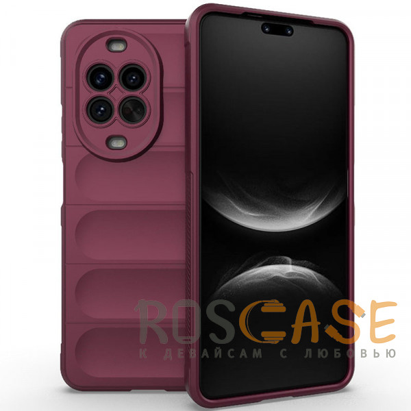 Фото Бордовый Flex Silicone | Противоударaный чехол для Huawei Nova 14 Pro с защитой камеры и микрофиброй