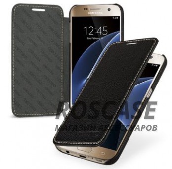 Фото Черный / Black TETDED натур. кожа | Чехол-книжка для для Samsung G930F Galaxy S7