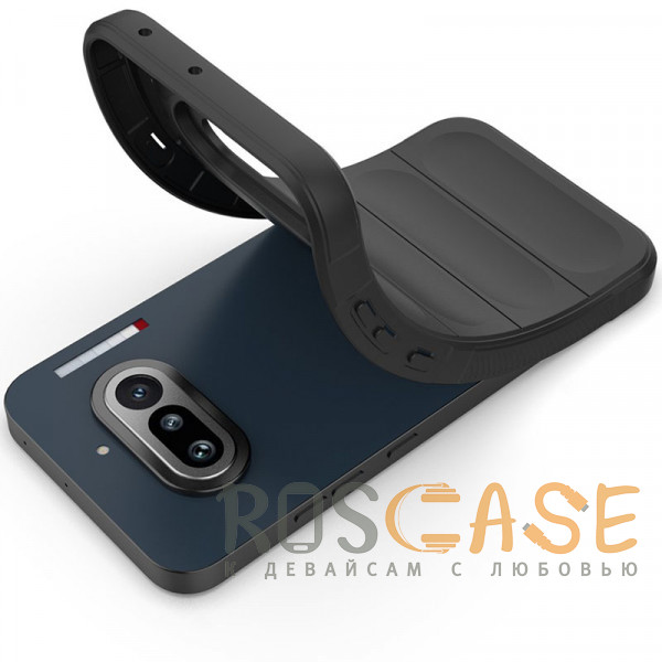 Фотография Черный Flex Silicone | Противоударный чехол для Nothing Phone 4a с защитой камеры и микрофиброй