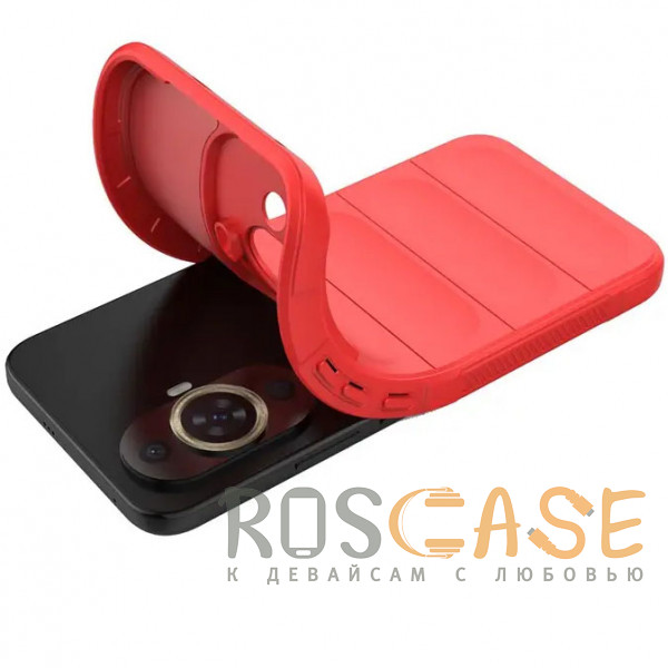 Фотография Красный Flex Silicone | Противоударный чехол для Huawei Nova 11 4G с защитой камеры и микрофиброй