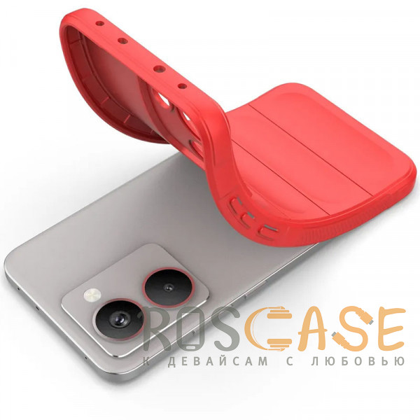 Фотография Красный Flex Silicone | Противоударный чехол для Realme P3 Ultra 5G с защитой камеры и микрофиброй