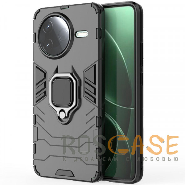Фото Черный Transformer Ring | Противоударный чехол под магнитный держатель для Xiaomi Poco F7 Pro / Redmi K80
