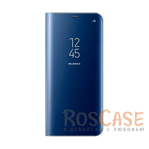 Фото Синий Оригинальный чехол-книжка Clear View Standing Cover с прозрачной обложкой и интерактивным дисплеем для Samsung G955 Galaxy S8 Plus (реплика)
