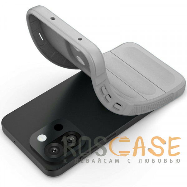 Фотография Серый Flex Silicone | Противоударный чехол для OnePlus 13T / 13S с защитой камеры и микрофиброй