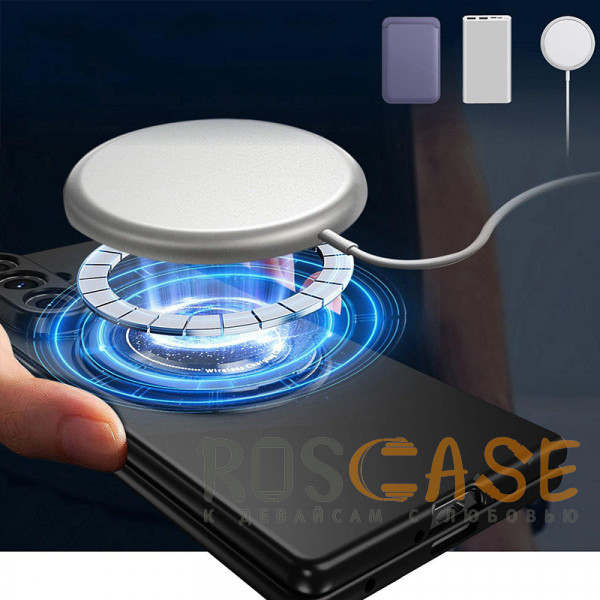 Фотография Черный Matte Shield Ring | Тонкий пластиковый чехол с кольцом Magsafe для Samsung Galaxy Z Fold 8 Ultra
