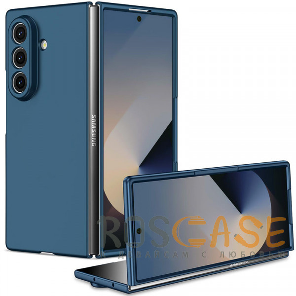 Фото Темно-синий Matte Shield | Тонкий матовый пластиковый чехол для Samsung Galaxy Z Fold 7