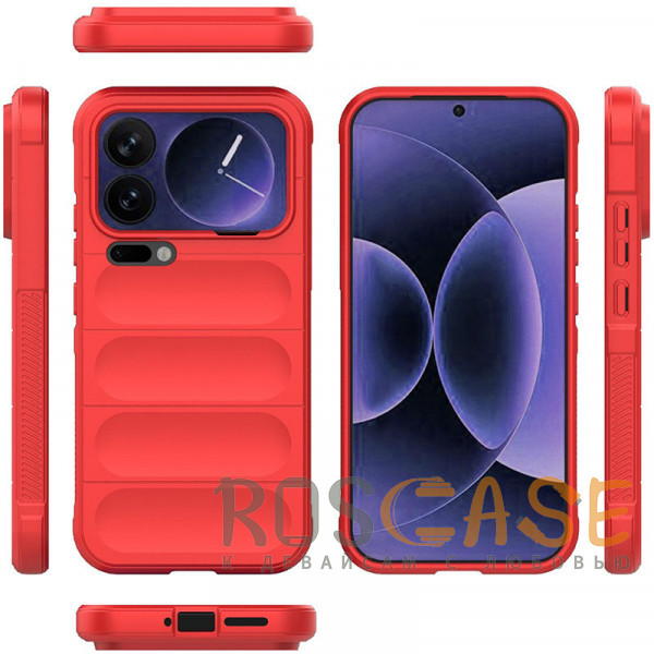 Фото Красный Flex Silicone | Противоударный чехол для Xiaomi Mi 17 Pro Max с защитой камеры и микрофиброй