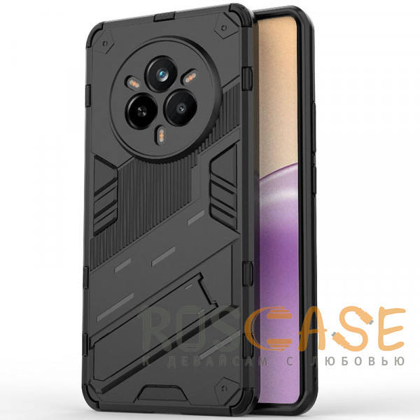 Фото Черный Megatron | Противоударный чехол-подставка для Realme 14 Pro 5G с защитой камеры