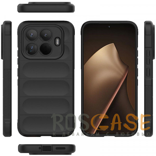 Фото Черный Flex Silicone | Противоударный чехол для Xiaomi Mi 15T Pro с защитой камеры и микрофиброй